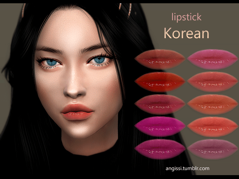 Помада lipstick-Korean от ANGISSI для Симс 4