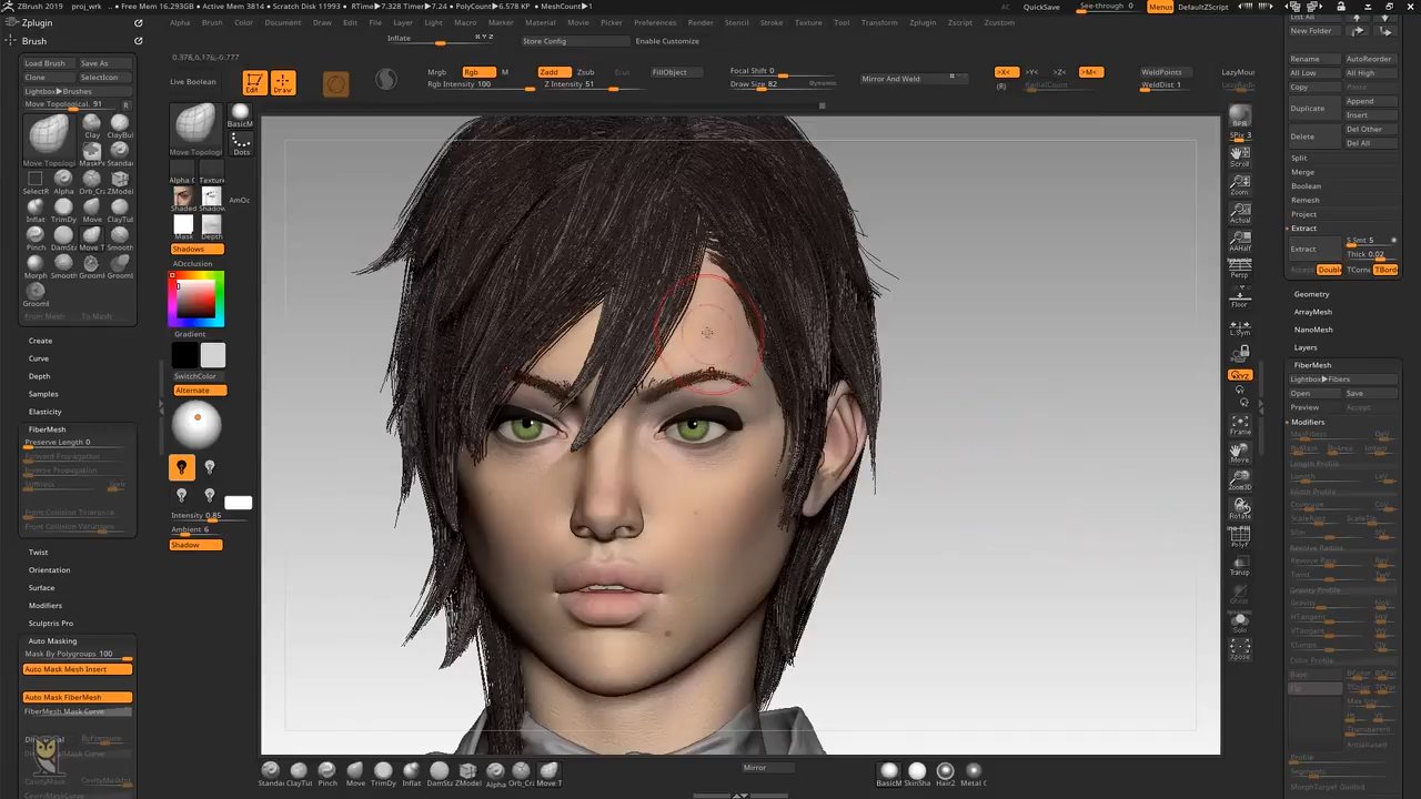 title udemy female character creation in zbrush