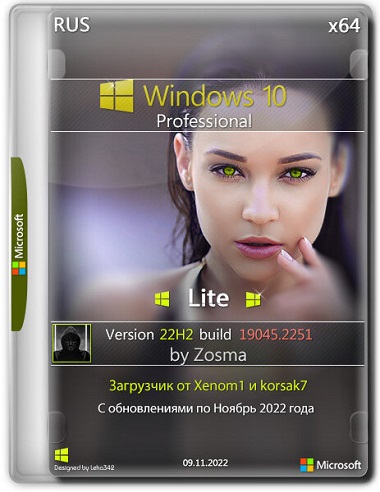 Windows 10 Pro x64 Lite 22H2 build 19045.2251 (2022) PC