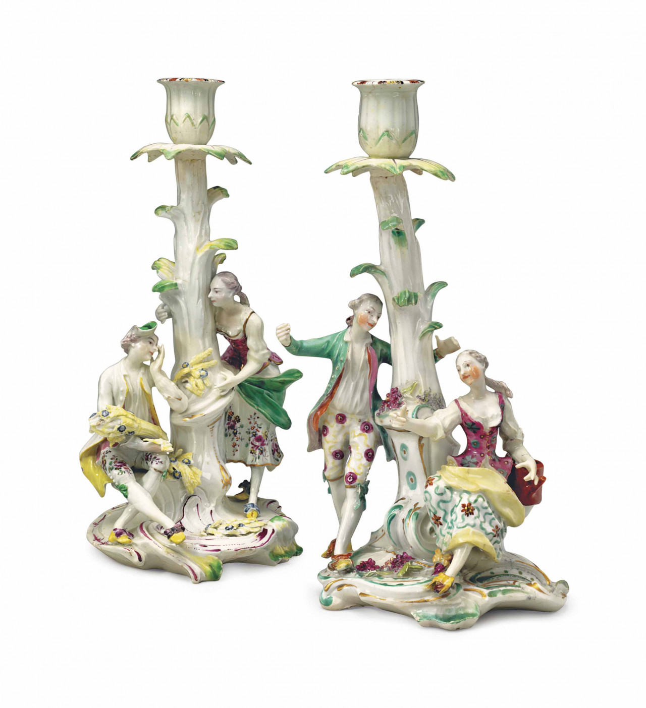 Сухой фарфор. Мейсен фарфоровая группа. Four Meissen Porcelain Figures "the four Seasons".. Изящный век в фарфоре.