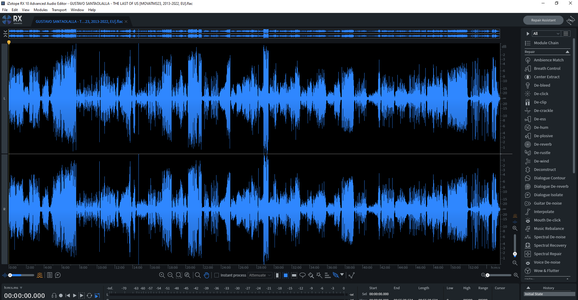 iZotope RX 10 Advanced Audio Editor - GUSTAVO SANTAOLALLA - THE LAST OF US [MOVATM323, 2013-2022, EU].flac 20.03.2023 20_31_58.png