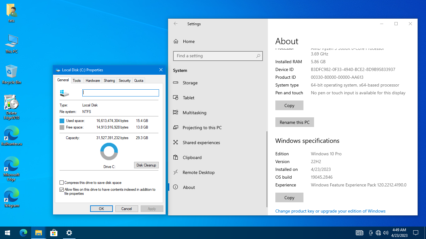 Windows 10 (v22h2) x64 PRO by KulHunter v7 (esd) [En]