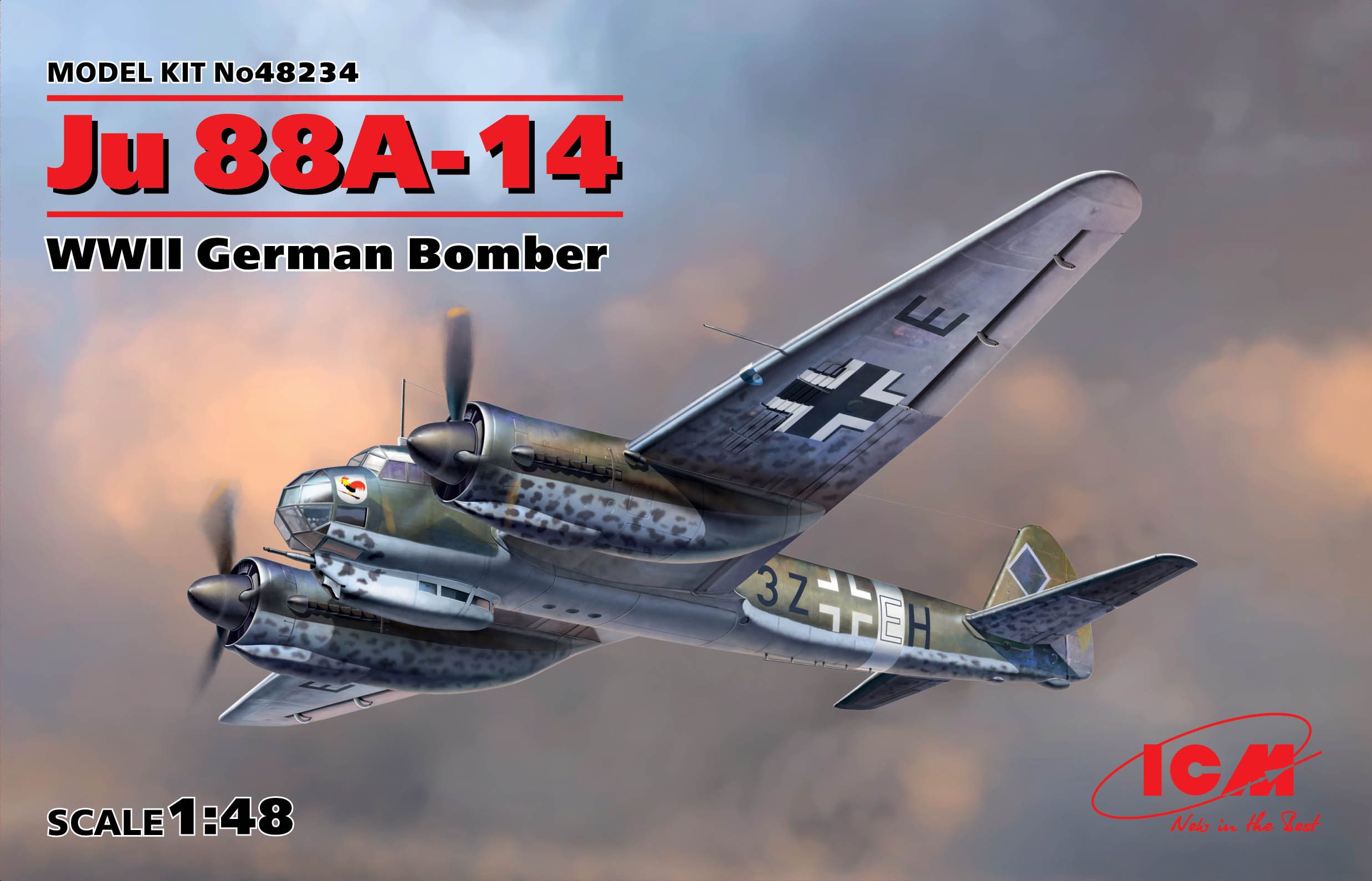 Обзор Ju-88A-14, 1/48, (ICM 48234). 0aee1674f903ff6b9f00c87b0a744a41
