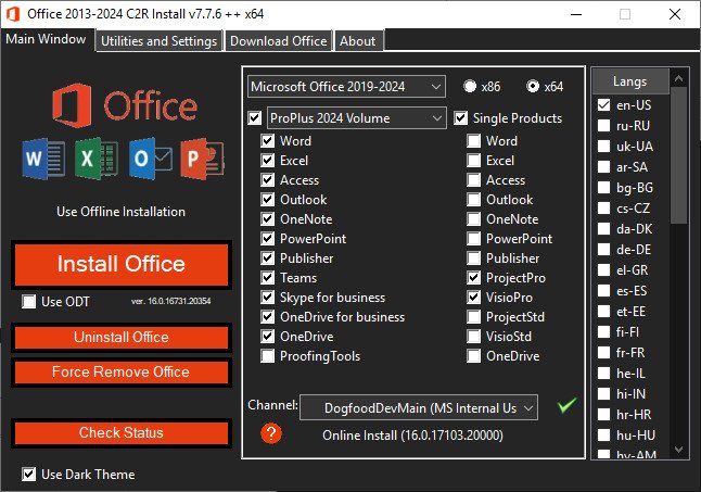 Office 2013-2024 C2R Install / Install Lite 7.7.7.3 93a83407e1d8d93a664aa3eb29870eca