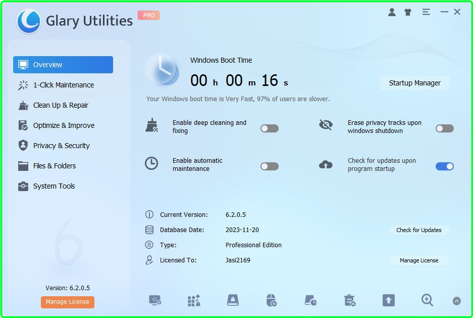 Glary Utilities Pro 6.6.0.9 Multilingual F661ecd5c1a3aad71a615daa82a6f575