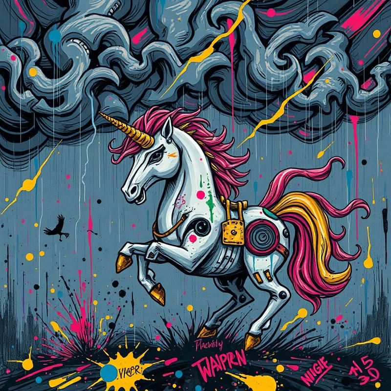 lowbrow art style AI art