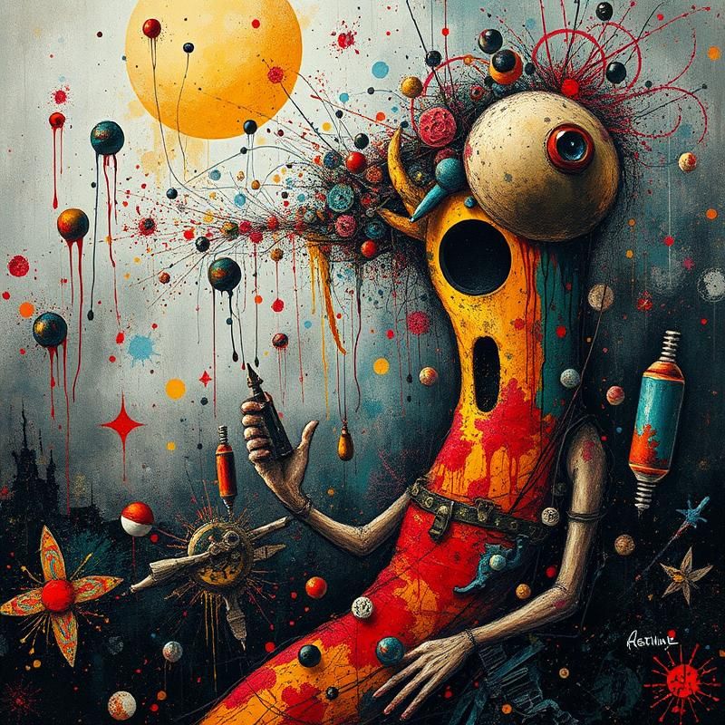 art brut style AI art