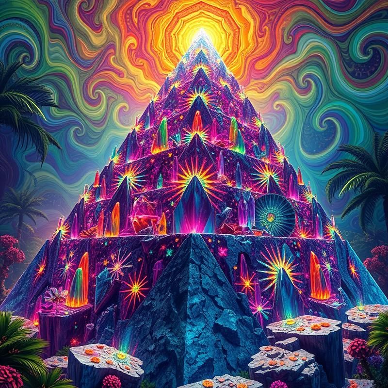 psychedelic style AI art