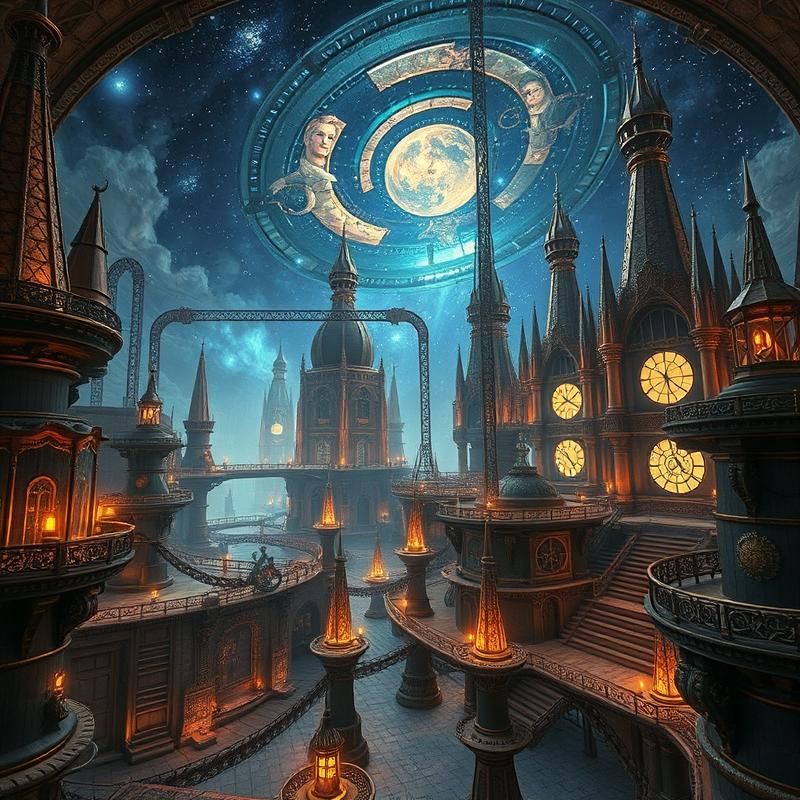 steampunk style AI art