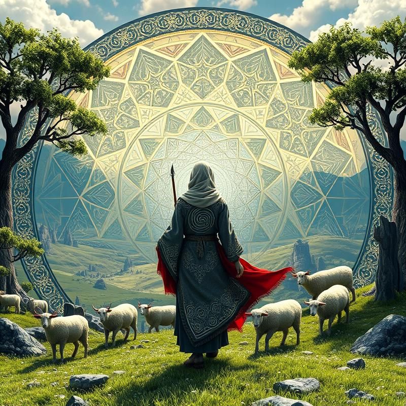 sacred geometry style AI art