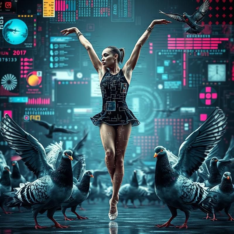 glitch art style AI art