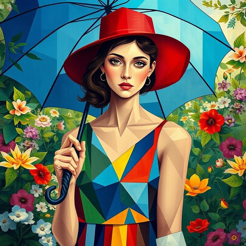 cubism style AI art
