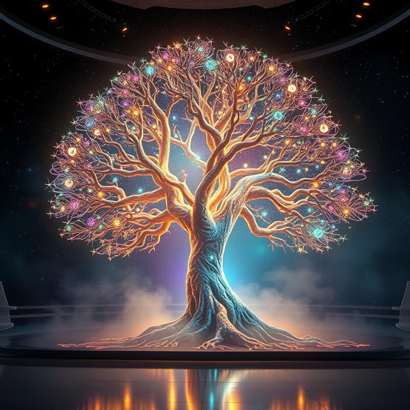 holographic style AI art