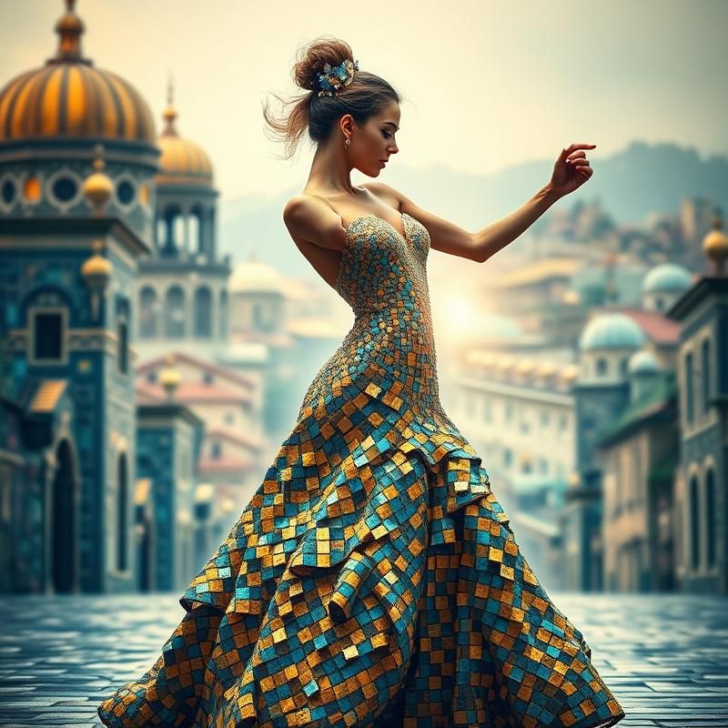 mosaic style AI art