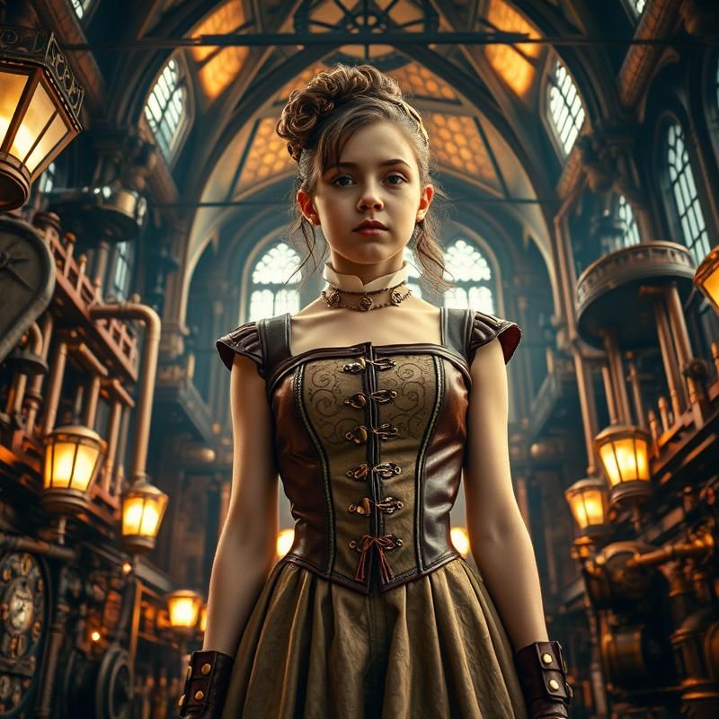 steampunk style AI art
