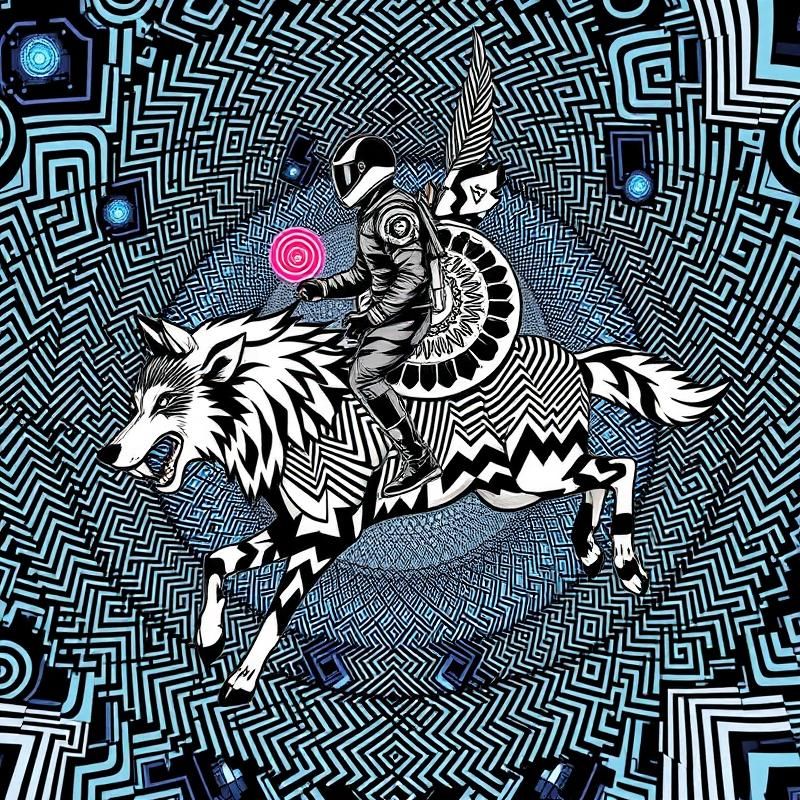 op art style AI art