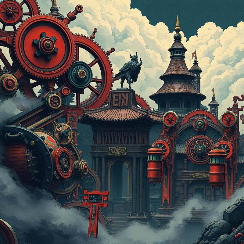 ukiyo-e style AI art