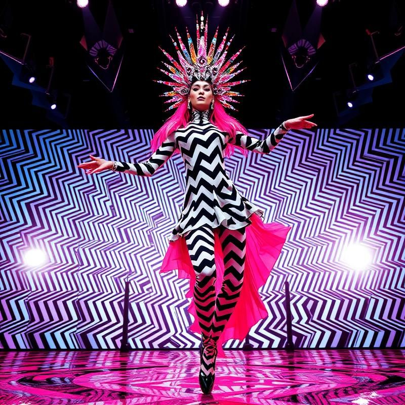 op art style AI art