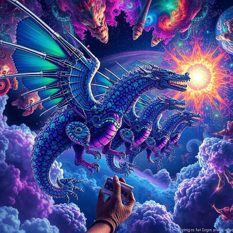 psychedelic style AI art