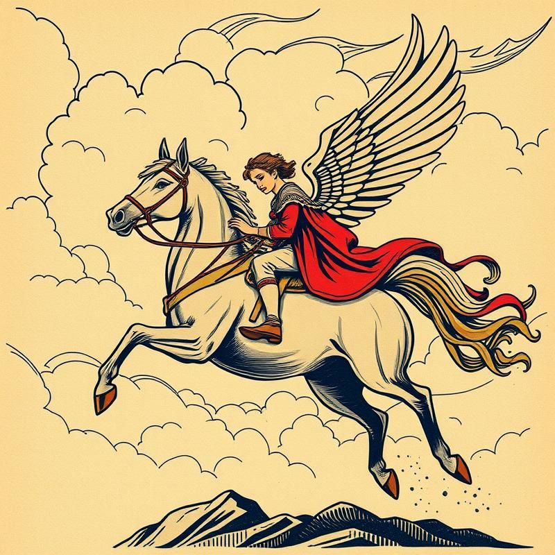 lithograph style AI art
