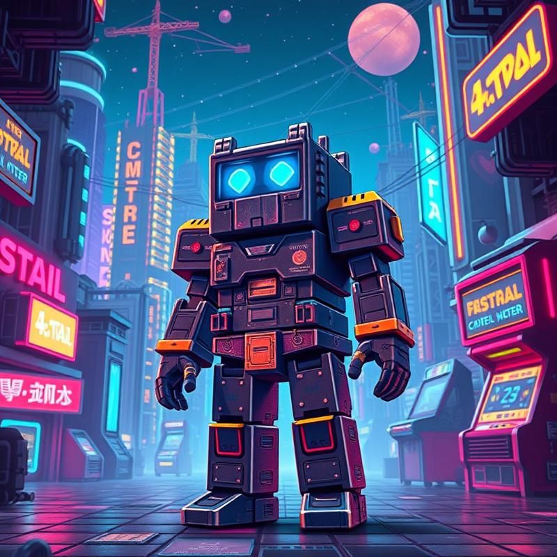 retro style AI art