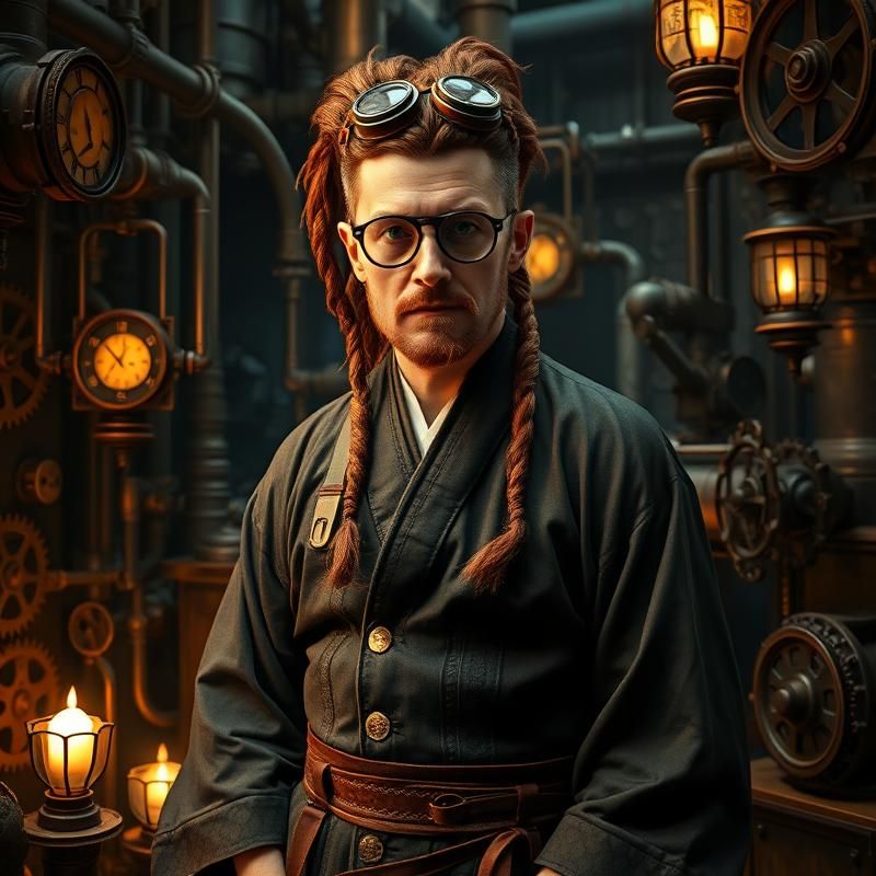 steampunk style AI art