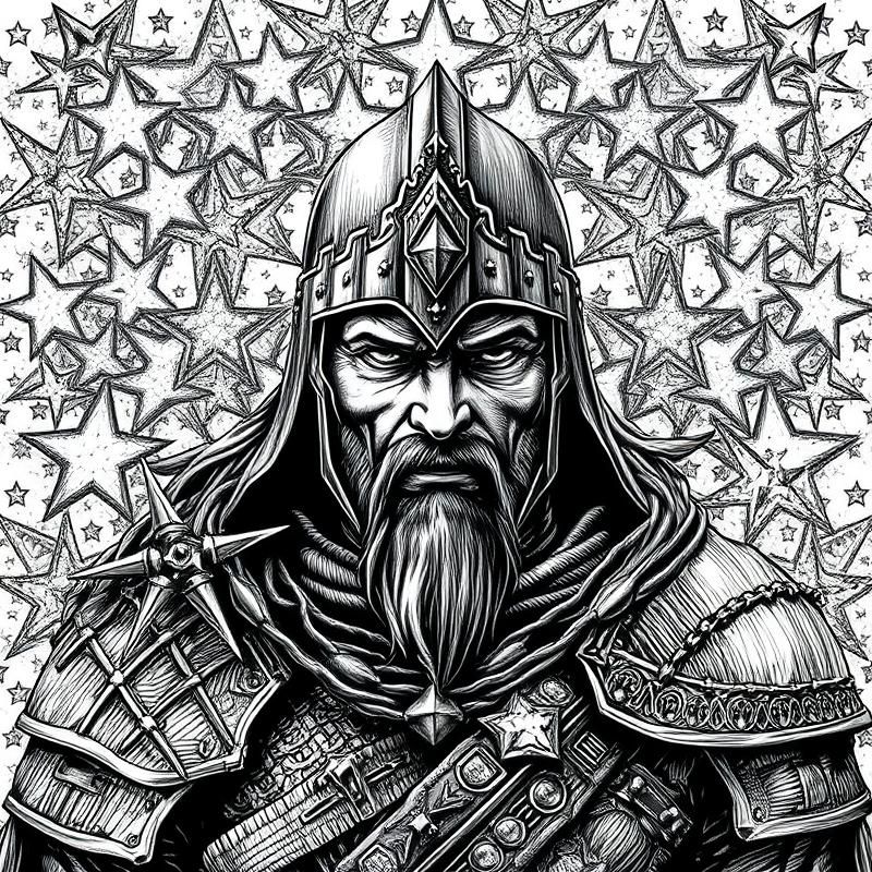 cross-hatching style AI art
