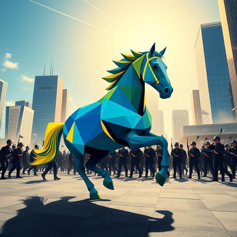 geometric style AI art