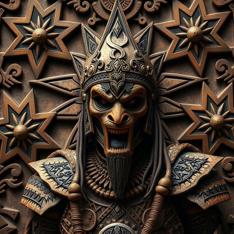 tribal style AI art
