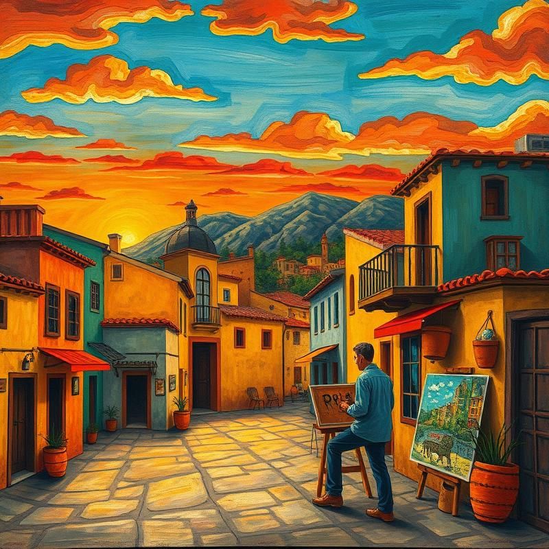 folk art style AI art