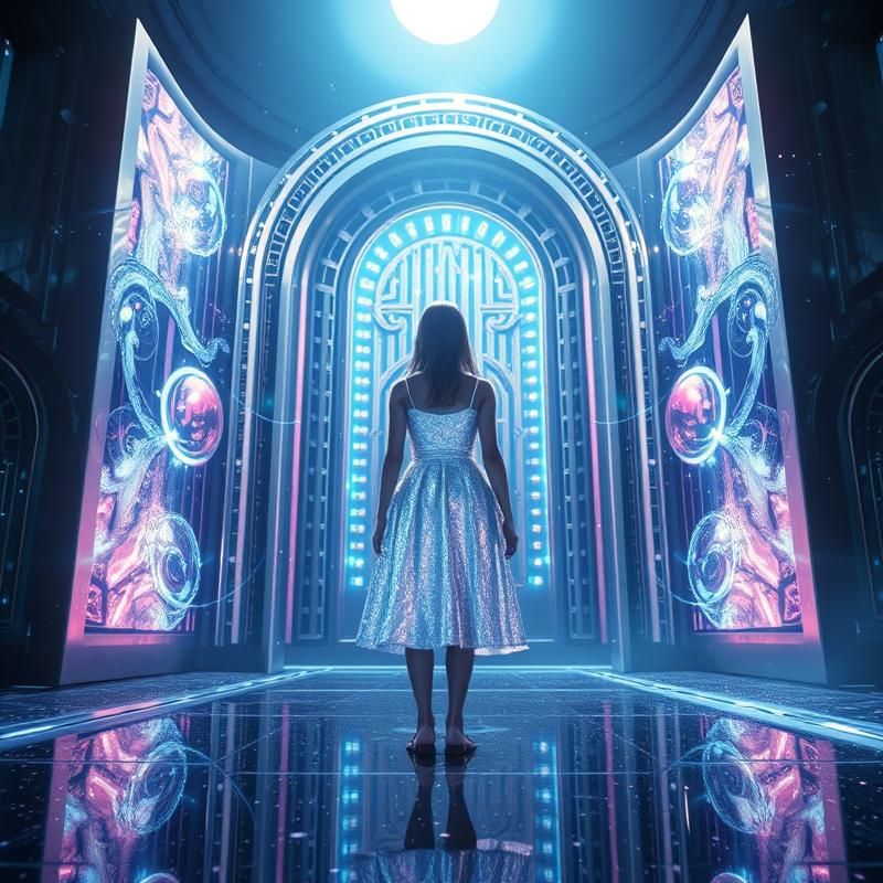 holographic style AI art
