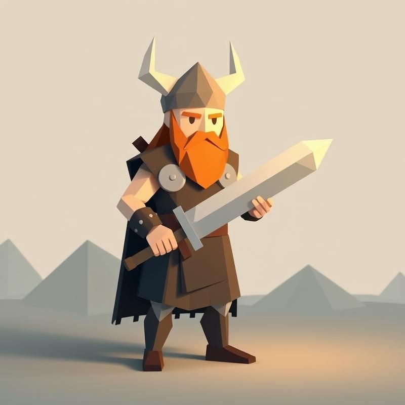 low poly style AI art