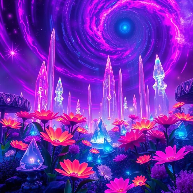 neon art style AI art