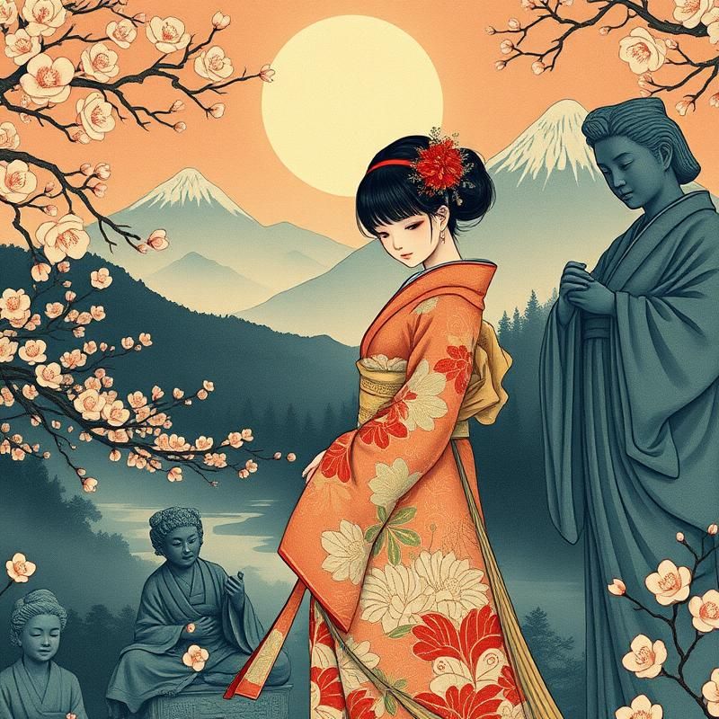 ukiyo-e style AI art