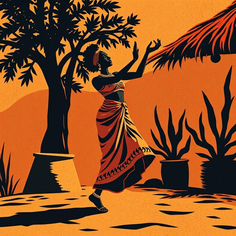 woodcut style AI art