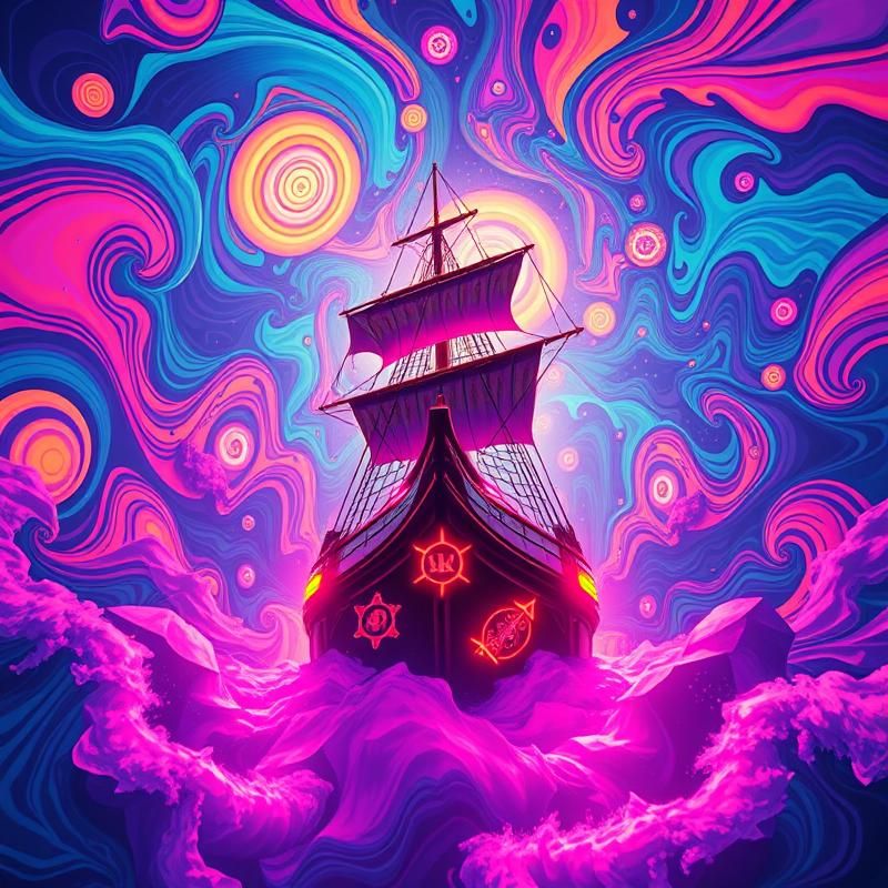 psychedelic style AI art