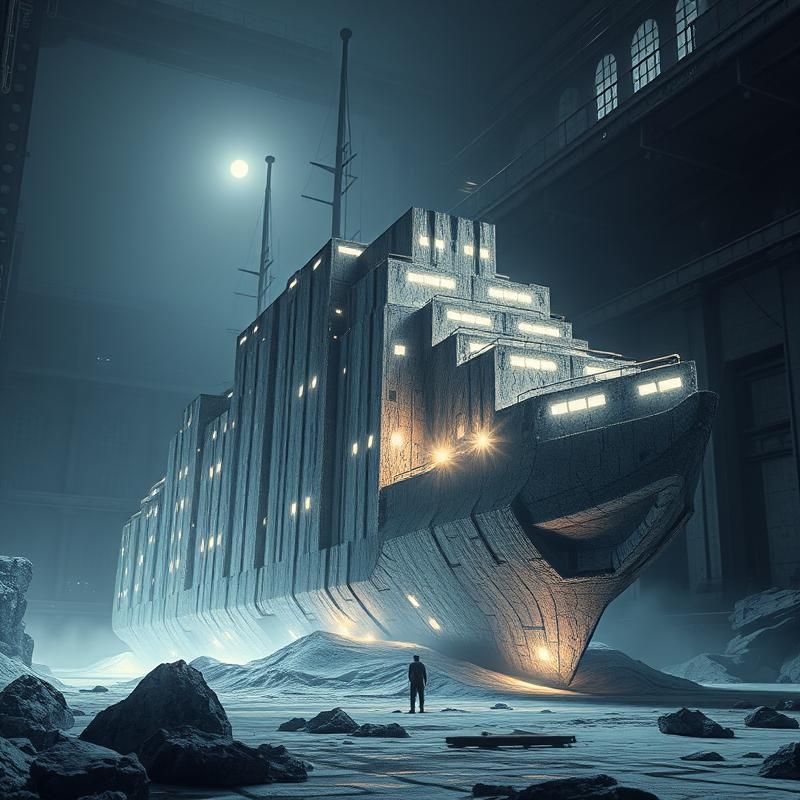 brutalist style AI art