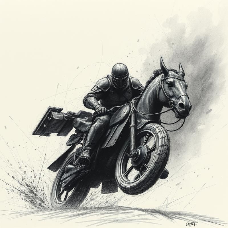 charcoal drawing style AI art