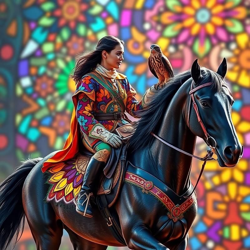 stained glass style AI art