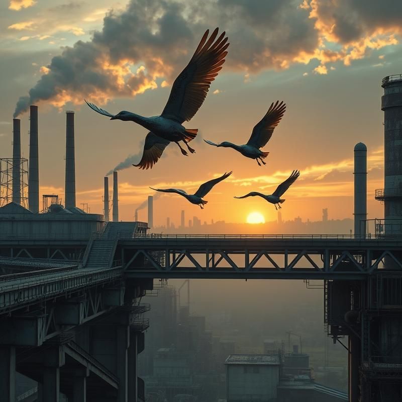 industrial style AI art