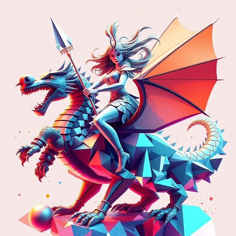 geometric style AI art