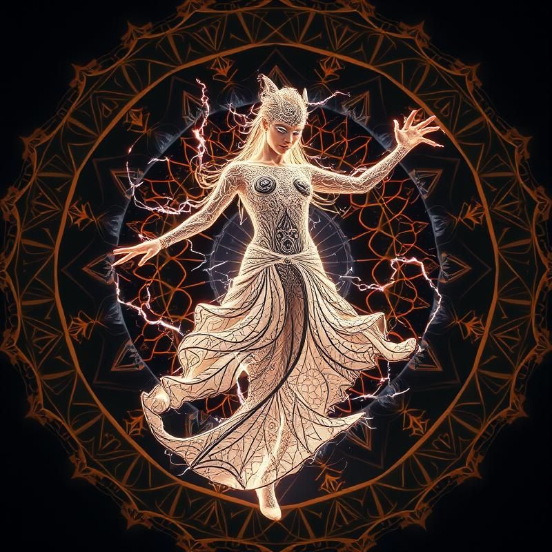 sacred geometry style AI art