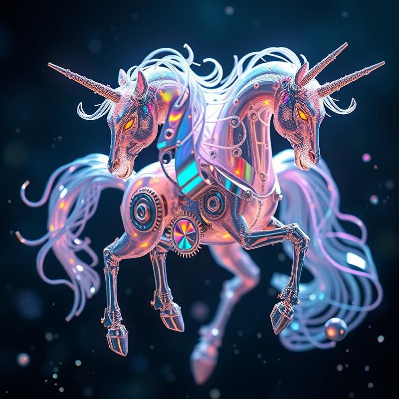 holographic style AI art