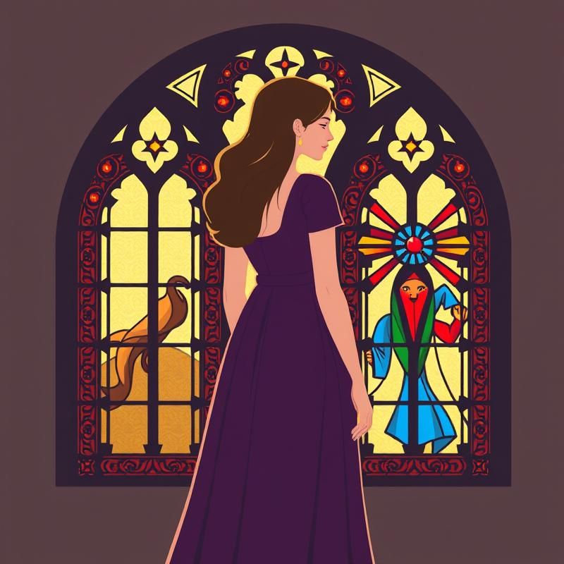 flat design style AI art