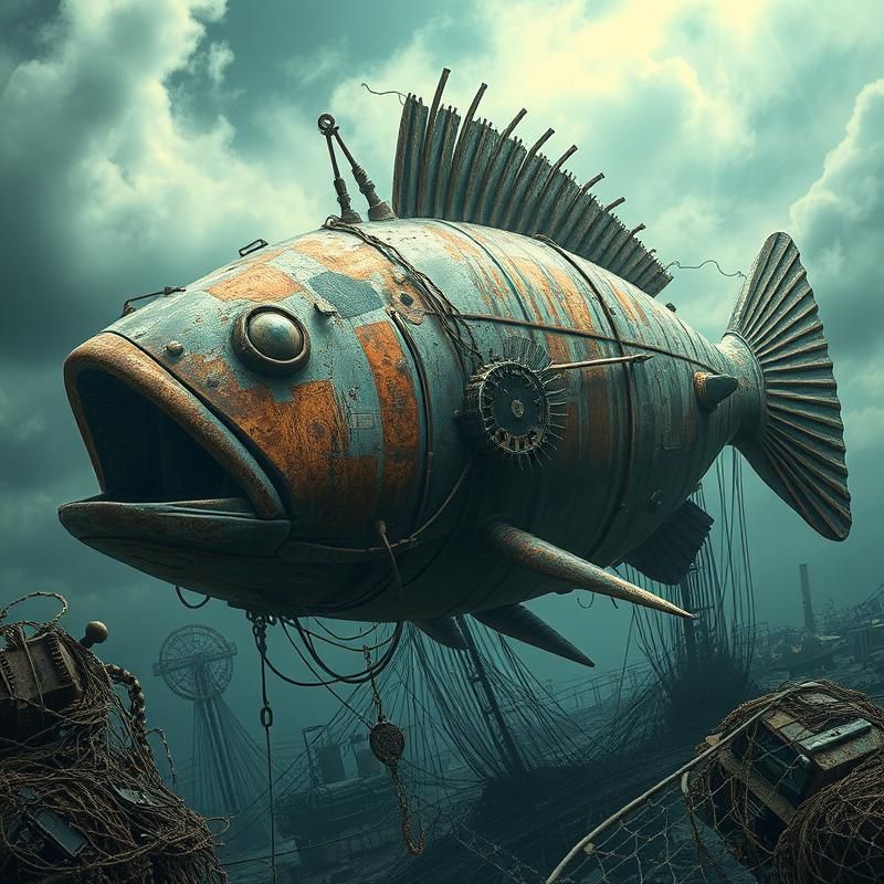 industrial style AI art