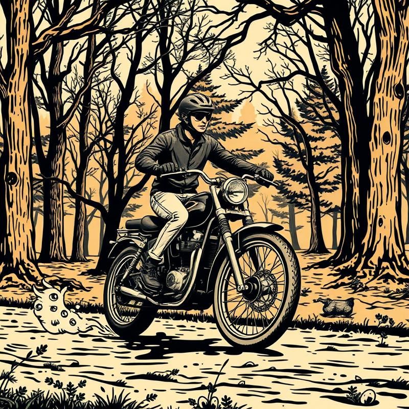 woodcut style AI art