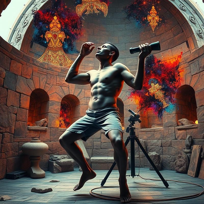 performance art style AI art