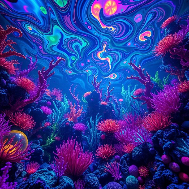 psychedelic style AI art