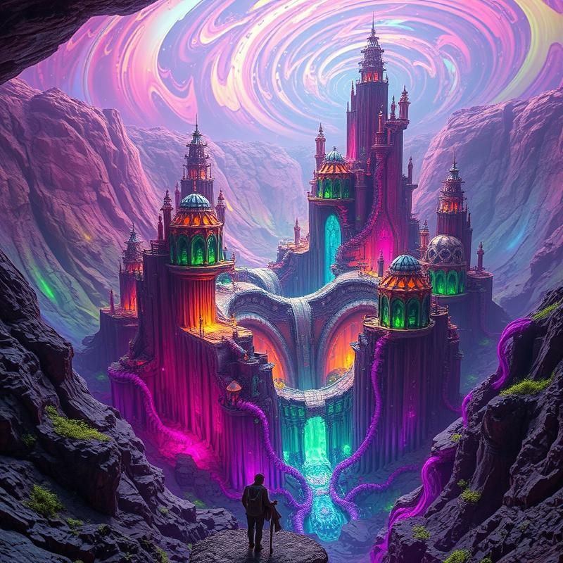 psychedelic style AI art