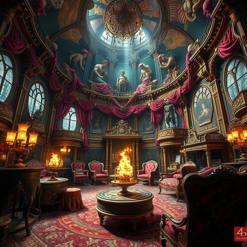 maximalist style AI art